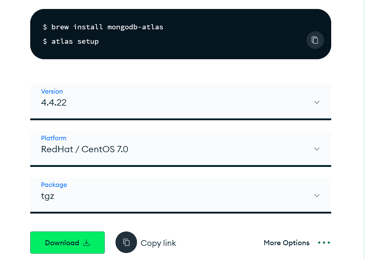 快速安装MongoDB